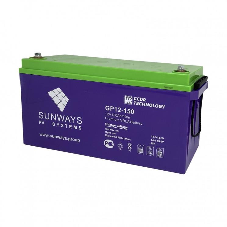 Аккумуляторная батарея SUNWAYS GP 12-150 купить в Екатеринбурге